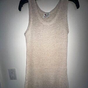 HERALED HOUSE Women's  Beige Knit Sleeveless Top Size M
